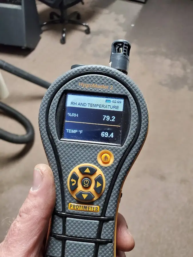 Moisture meter humidity assessment for Fire & Smoke Damage Restoration in Yorkshire
